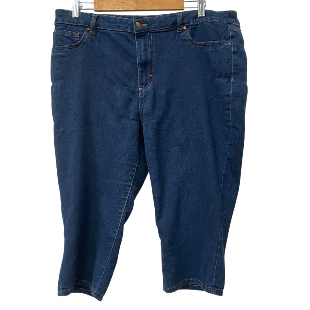 D. Jeans Dark Blue Denim Capri Cropped Jeans size 16 1X